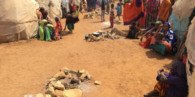 An internal displacement camp in Somalia.