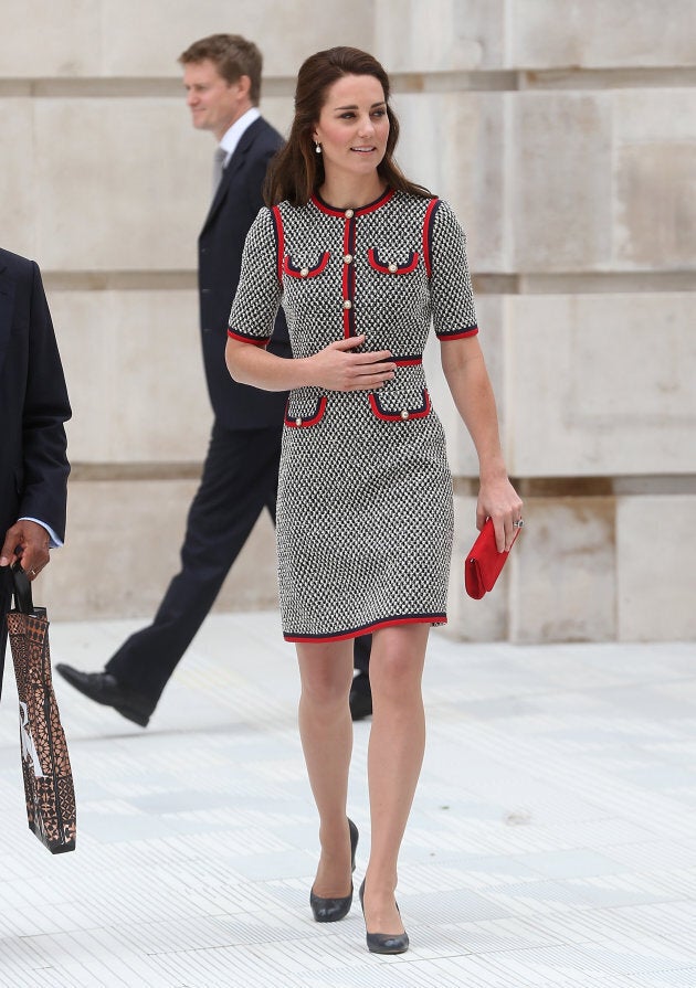 Catherine, Duchess of Cambridge during an official visit to the new V&A exhibition road quarter at Victoria & Albert Museum on June 29, 2017 in London, England. The V&A Exhibition Road Quarter was designed by British Architect Amanda Levete. (Photo by DMC/GC Images)