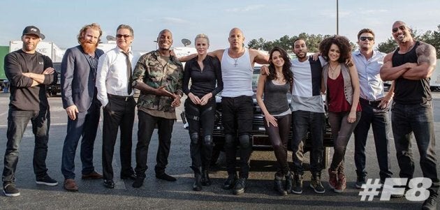 The cast of "The Fate of Furious."