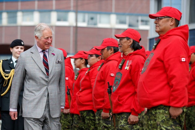 Britain's Prince Charles inspects Canadian Rangers during an official welcome ceremony at the Nunavut Legislative Assembly in Iqaluit, Nunavut, Canada, June 29, 2017. REUTERS/Chris Wattie