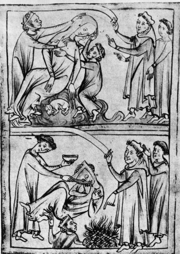 Curing an epileptic. Image circa 1250. (Photo by Hulton Archive/Getty Images)