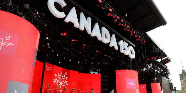 Canada's Prime Minister Justin Trudeau speaks during Canada Day celebrations as the country marks its 150th anniversary since confederation, on Parliament Hill in Ottawa July 1, 2017.