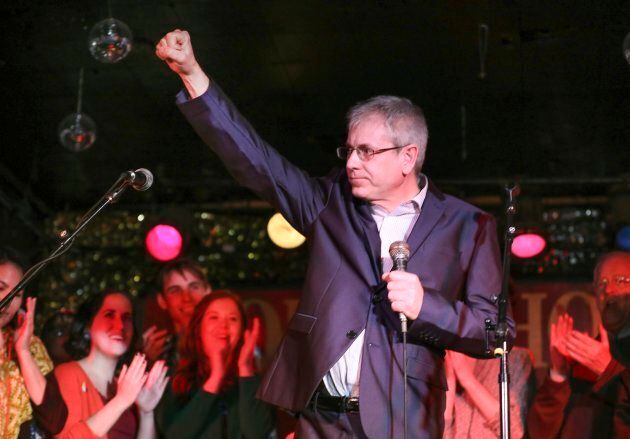 Charlie Angus is shown at his campaign launch at the Horseshow Taven in Toronton on Feb. 26, 2017.