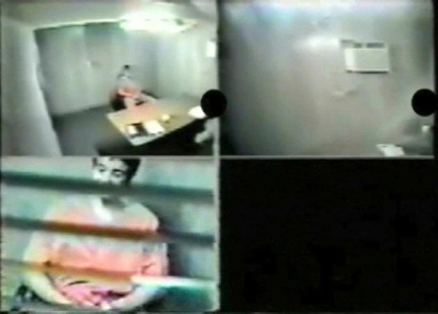 Omar Khadr, 16 years old at the time, appears in multiple video screen grabs during a February 2003 interview in the Guantanamo Bay prison.