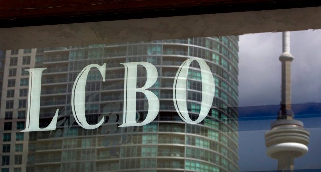 Liquor Control Board of Ontario (LCBO) signage is displayed outside of company headquarters in Toronto, Ontario, Canada.