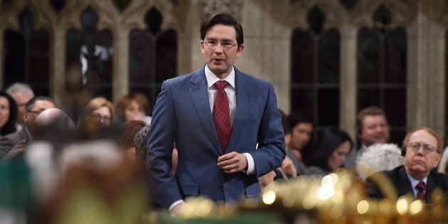 Conservative MP Pierre Poilievre asks a question during question period in the House of Commons on Parliament Hill in Ottawa on March 20, 2017.