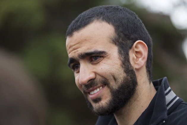 Omar Khadr attends a news conference after being released on bail in Edmonton on May 7, 2015. Khadr was once the youngest prisoner held on terror charges at Guantanamo Bay.