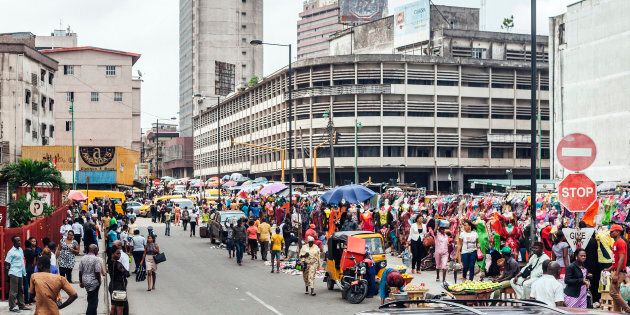 Lagos Island's commercial district.
