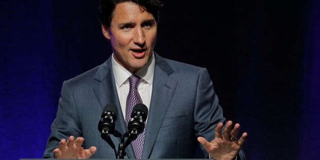 Prime Minister Justin Trudeau addresses the National Governors Association summer meeting in Providence, R.I. on July 14, 2017.