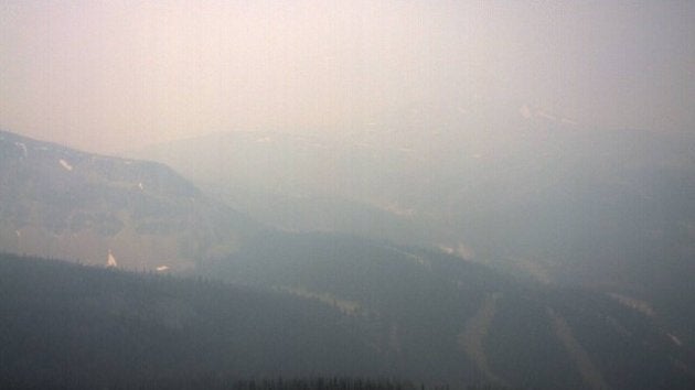 View from Sunshine Village's Goatseye camera on Monday.