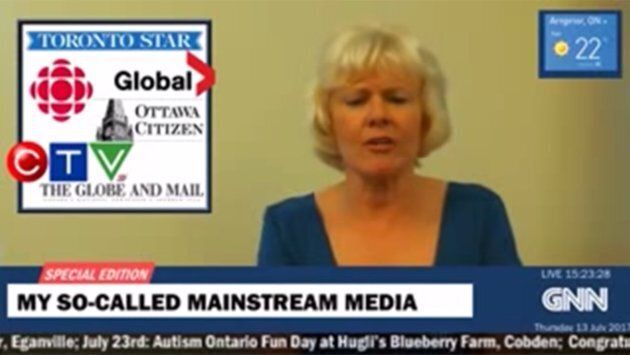 Cheryl Gallant slammed Canadian media during a "Gallant Night News" broadcast.