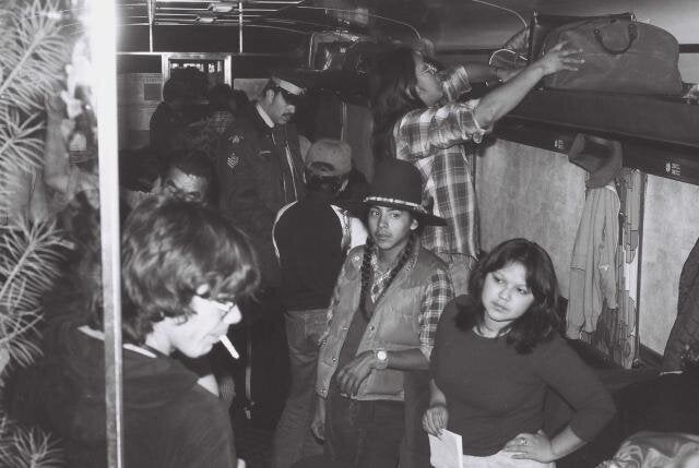 Passengers on the Constitution Express, 1980. (Photo: Union of B.C. Indian Chiefs)