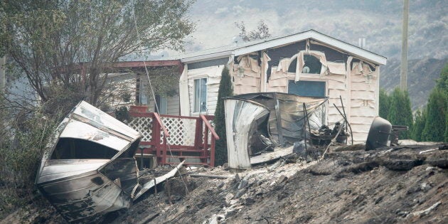The area of Boston Flats, B.C. is pictured Tuesday, July 11, 2017 after a wildfire ripped through the area earlier in the week. THE CANADIAN PRESS/Jonathan Hayward