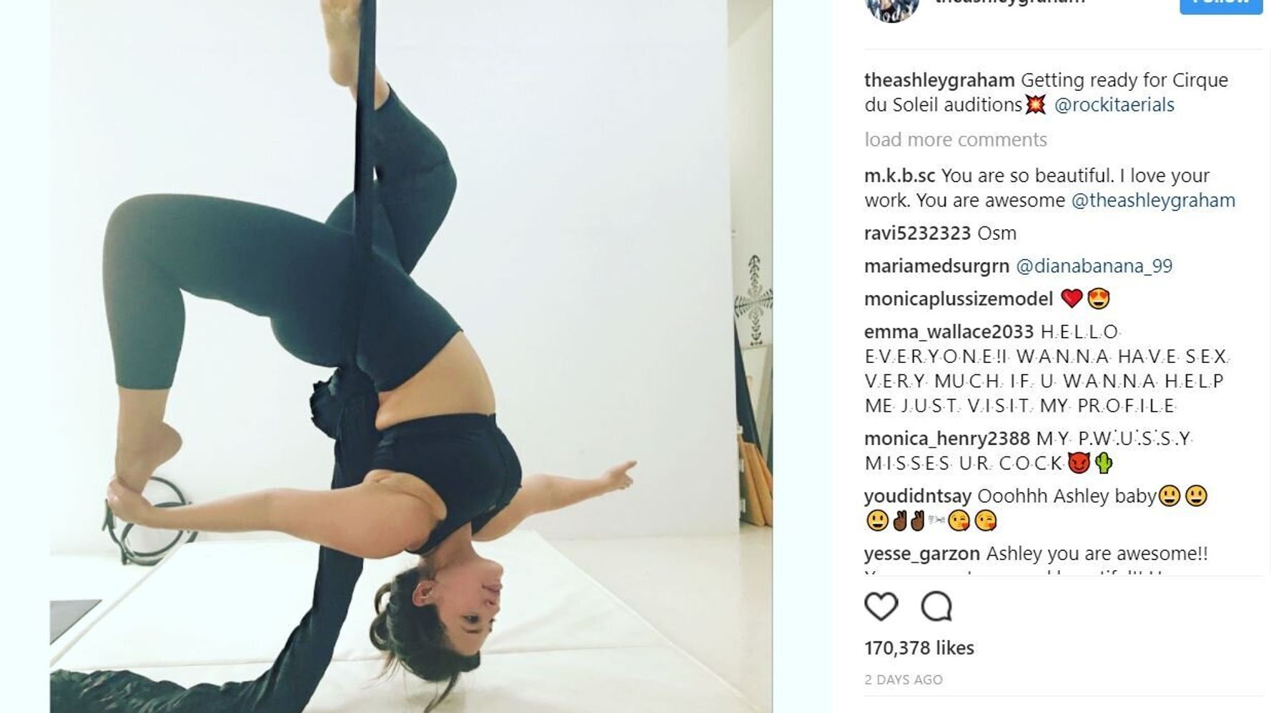 Ashley Graham Nails Aerial Yoga, Proves She's Our Ultimate #FitnessGoals