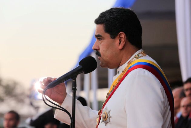 Venezuela's President Nicolas Maduro speaks during a ceremony to mark the birthday of the South American independence leader Simon Bolivar in La Guaira, Venezuela July 24, 2017.