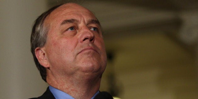 British Columbia Green party leader Andrew Weaver speaks during a press conference in the Hall of Honour at Legislature in Victoria on May 30, 2017.