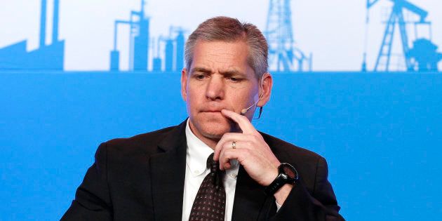Russ Girling, chief executive of TransCanada Corp., at the annual IHS CERAWeek conference in Houston, Texas, March 4, 2014. TransCanada executives say no final decision has been made on building the Keystone XL pipeline, despite approval from President Donald Trump.