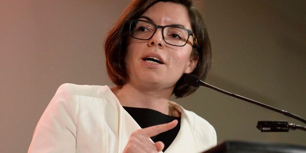 Niki Ashton speaks at the first debate of the federal NDP leadership race in Ottawa on March 12, 2017.