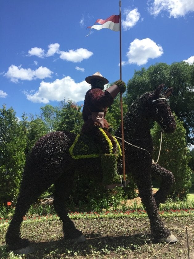 MosaïCanada 150 display of a Mountie.