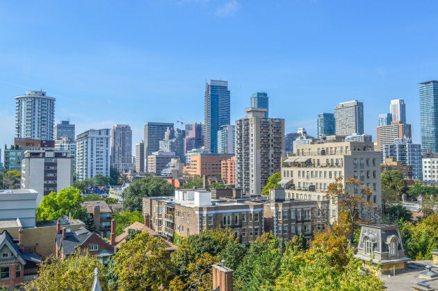 Toronto condo buildings in Canada.