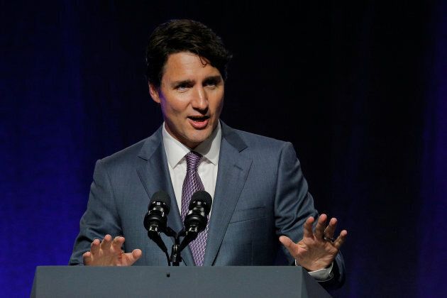 Prime Minister Justin Trudeau addresses the National Governors Association summer meeting in Providence, Rhode Island on July 14, 2017.
