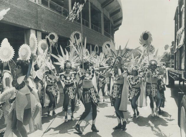 Kicking off Caribana 71 in Toronto, from Varsity Stadium to the ferry piers. (Photo by Jeff Goode/Toronto Star via Getty Images)