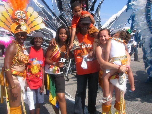 Nneka Elliott and her family at Toronto Carnival.