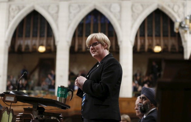 Canada's Minister of Sport and Persons with Disabilities Carla Qualtrough speaks during Question Period in the House of Commons on Parliament Hill in Ottawa, Ont.