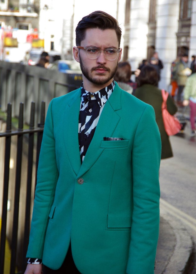 Young fashionably dressed man in London, England.