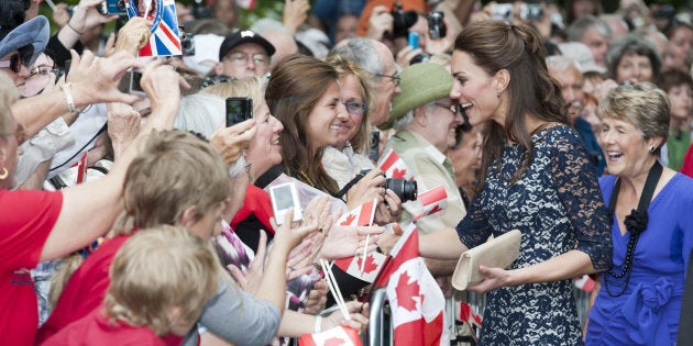 The Duchess Of Cambridge at The National War Memorial In Ottawa, Canada, on the first day of their visit in 2011. (Photo by POOL - UK Press\UK Press via Getty Images)