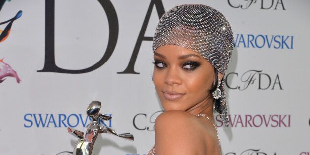 Fashion Icon award recipient Rihanna attends the 2014 CFDA fashion awards on June 2, 2014 in New York City. (Photo by Andrew H. Walker/WireImage)