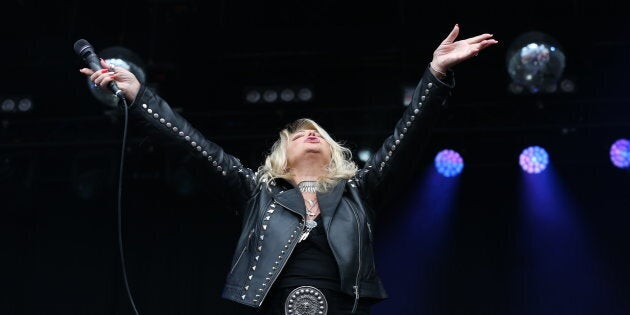 Bonnie Tyler performs on stage at Punchestown Music Festival on July 30, 2017 in Naas, Ireland. (Photo by Debbie Hickey/Getty Images)