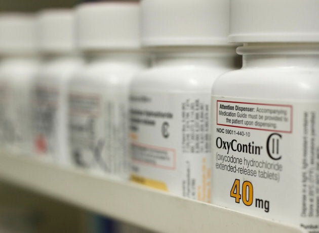 Bottles of prescription painkiller OxyContin.