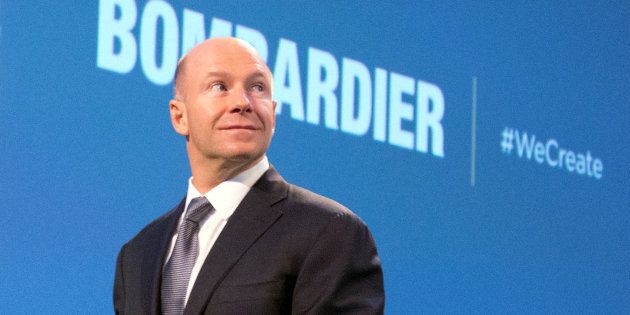 Bombardier Inc.'s Alain Bellemare, president and chief executive officer, arrives for the annual general meeting in Montreal, Quebec, Canada May 11, 2017. Swedish prosecutors said on Friday they would charge an employee of Canadian aircraft and train maker Bombardier on suspicion that he and several others at the company had bribed an Azerbaijani official.