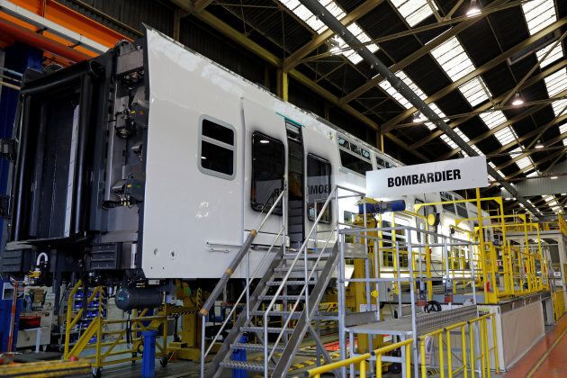 A new regional transport train is seen under construction at the Bombardier plant in Crespin, near Valenciennes, northern France, October 17, 2016.