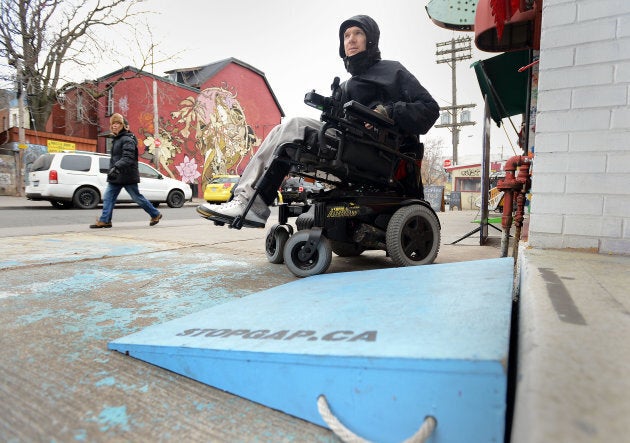 Luke Anderson is a structural engineer, who uses a wheelchair and got tired of being blocked from stores with one step. He started StopGap — an initiative that supplies free ramps to stores with a one-step entrance.