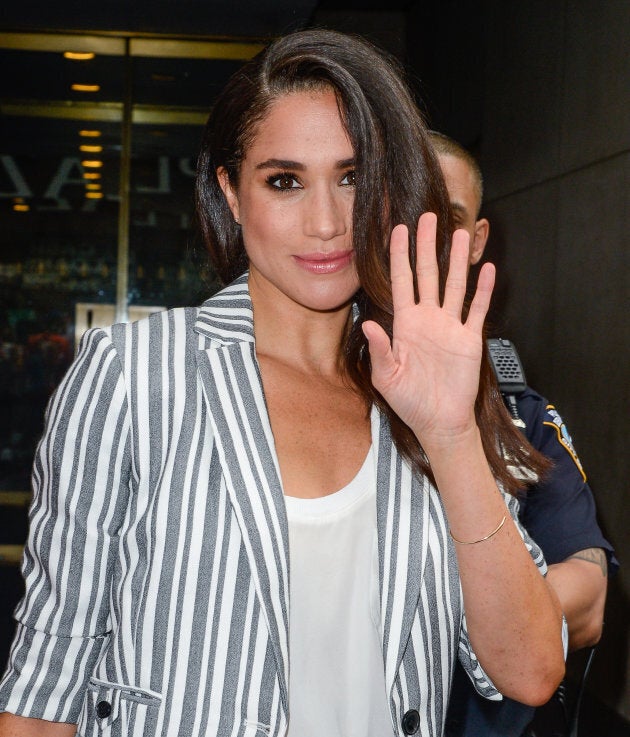 Meghan Markle leaves the 'Today Show' taping at NBC Rockefeller Center Studios on July 14, 2016 in New York City. (Photo by Ray Tamarra/GC Images)