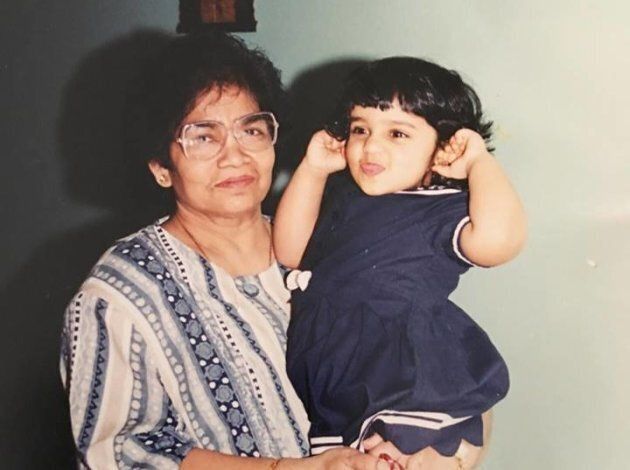 Pradeepan and her paternal grandmother.