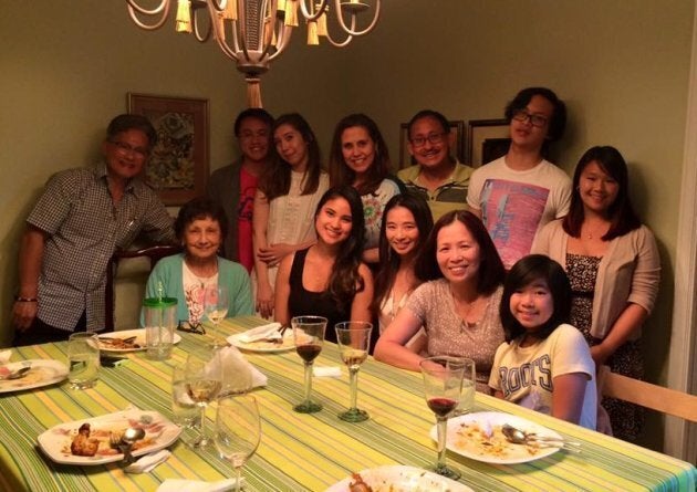 My parents, sisters, paternal grandmother and I with my dad's side of the family in Vancouver, B.C.