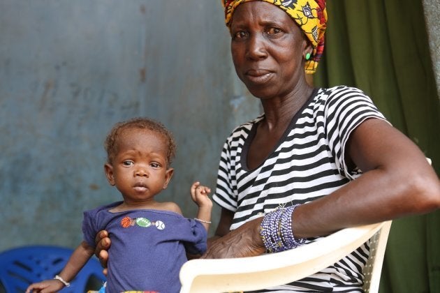 Baby Fatima returned to her mother's village at two months old to be taken care of by her grandmother, Sia Gbandawa.