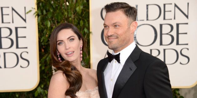 Actress Megan Fox and actor Brian Austin Green arrive at the 70th Annual Golden Globe Awards held at The Beverly Hilton Hotel on January 13, 2013 in Beverly Hills, California. (Photo by Jason Merritt/Getty Images)