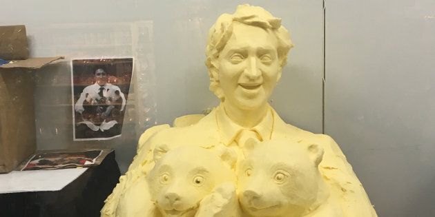 The Justin Trudeau butter sculpture can be seen at the Canadian National Exhibition until Sept. 4, 2017.