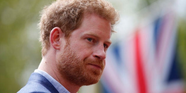 Prince Harry during the marathon. Action Images via Reuters / Matthew Childs Livepic