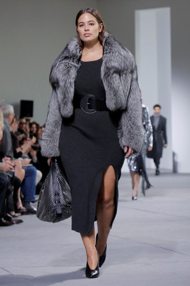 Ashley Graham walks during the Michael Kors Autumn/Winter 2017 collection at New York Fashion Week, February 15, 2017. (REUTERS/Andrew Kelly)