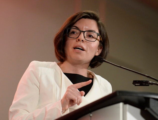 Niki Ashton speaks as she participates in the first debate of the federal NDP leadership race in Ottawa on March 12, 2017.