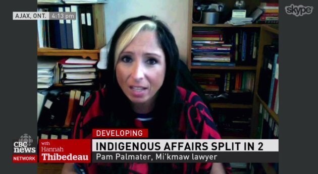 Mi'kmaw lawyer Pam Palmater speaks to CBC news on Aug. 28, 2017 about the federal government's decision to rehaul its Indigenous affairs department into two ministries.