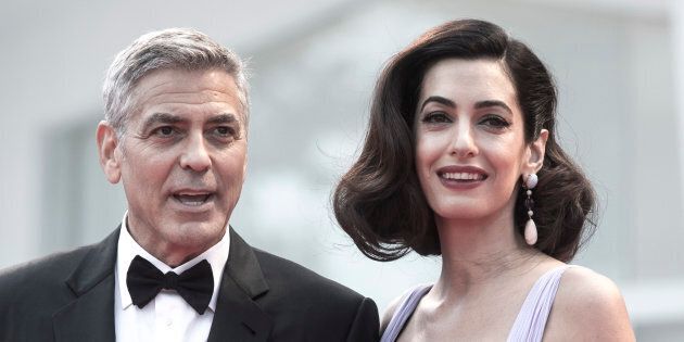 George Clooney and Amal Clooney during the 74th Venice Film Festival on Saturday in Venice, Italy. (Photo: Alessandra Benedetti - Corbis/Corbis via Getty Images)