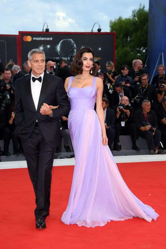 George Clooney and Amal Clooney at the 74th Venice Film Festival on Saturday. (Photo: Venturelli/WireImage)