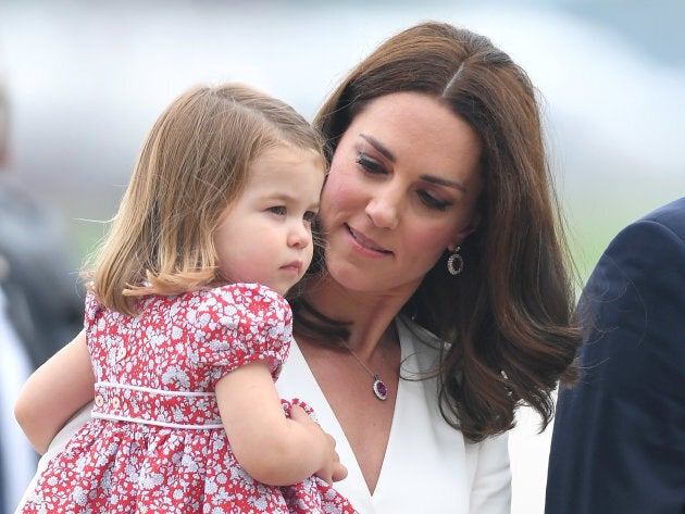 Will it be another girl? Princess Charlotte and mum Kate arrive at Warsaw airport on July 17, 2017 in Warsaw, Poland. (Photo: Karwai Tang/WireImage)