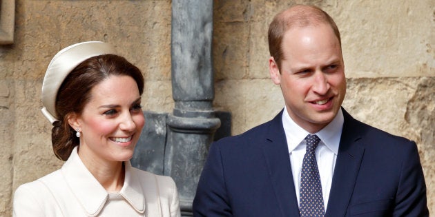 Catherine, Duchess of Cambridge and Prince William, Duke of Cambridge attend the traditional Easter Sunday church service at St George's Chapel, Windsor Castle on April 16, 2017. (Max Mumby/Indigo/Getty Images)